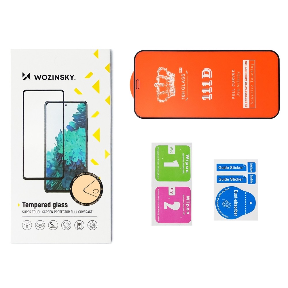Xiaomi Redmi A1 Plus / A2 Plus Προστατευτικό Τζαμάκι Μαύρο Wozinsky Full Glue Full Screen Tempered Glass Black