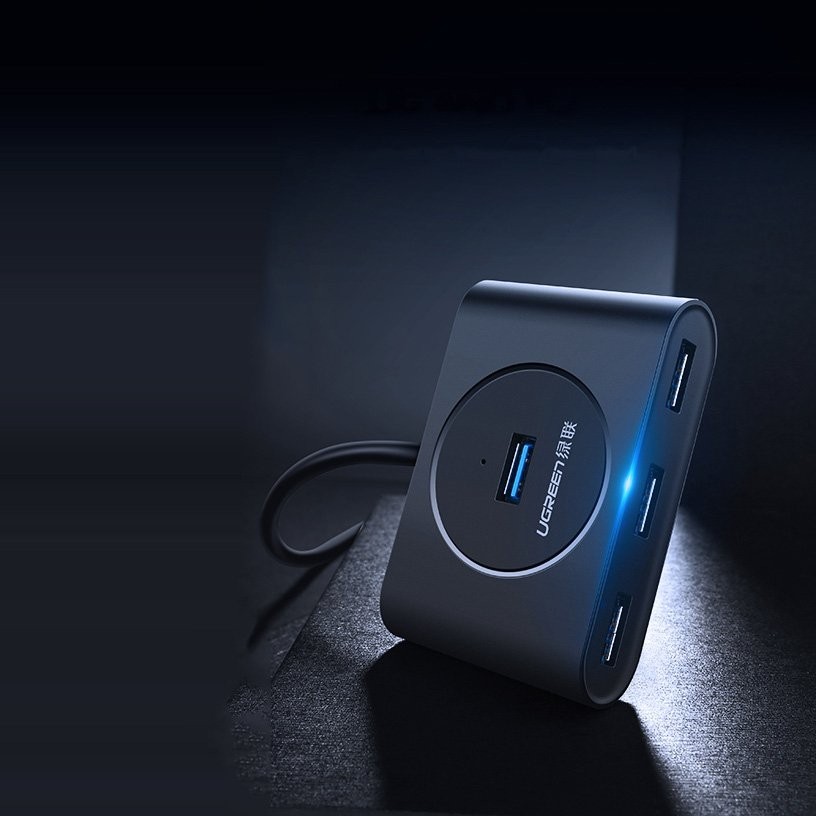 Ugreen USB 3.0 Hub 4 Θυρών με σύνδεση USB-A με καλώδιο 0.5m (20290)
