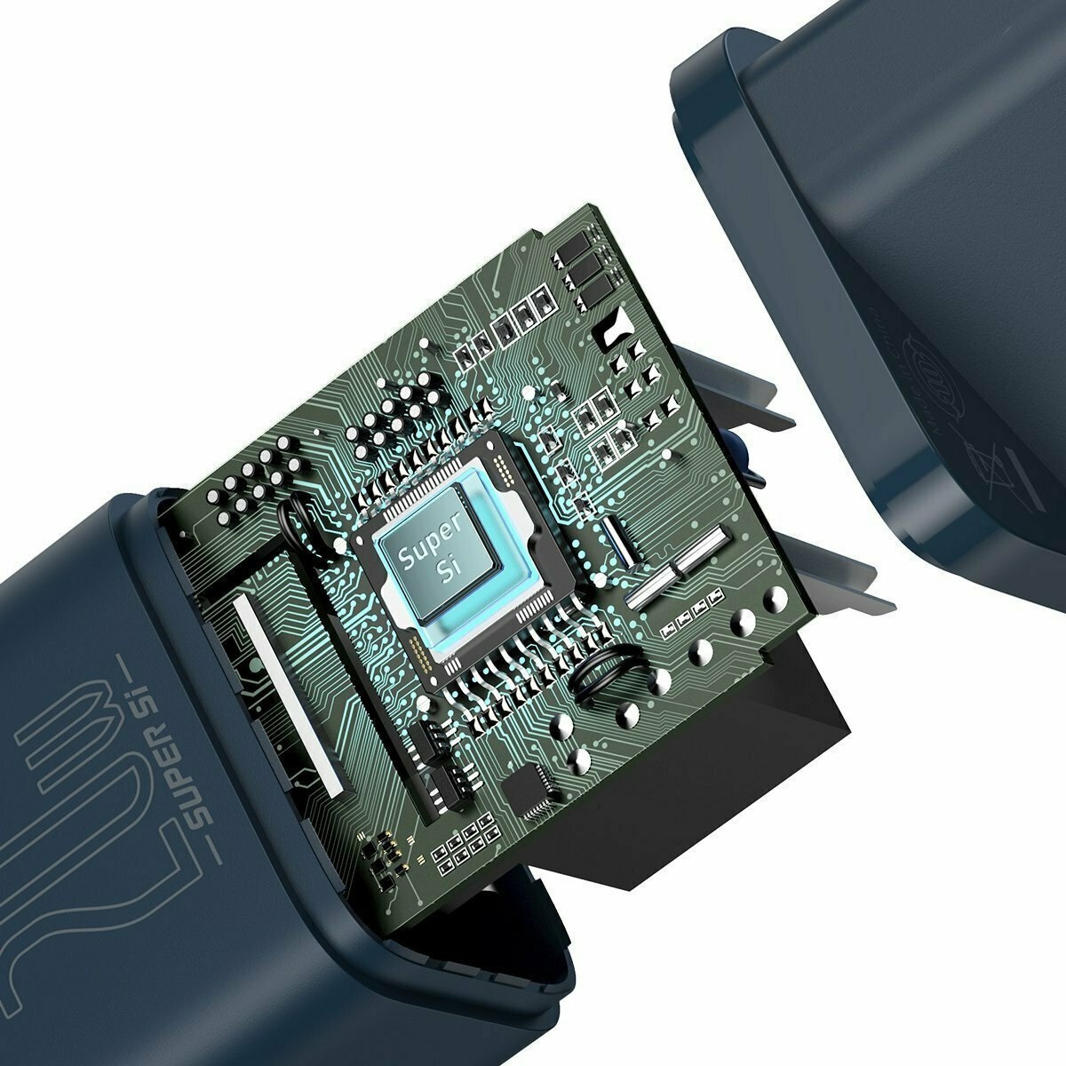 Baseus Super Si 1C PD 20W Φορτιστής με Θύρα Type-C και Καλώδιο Type C to Lightning- Blue - TZCCSUP-B03