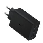 Samsung Φορτιστής Χωρίς Καλώδιο 65W Power Delivery Μαύρος (Trio) EP-T6530NBEGEU σε Original Retail συσκευασία