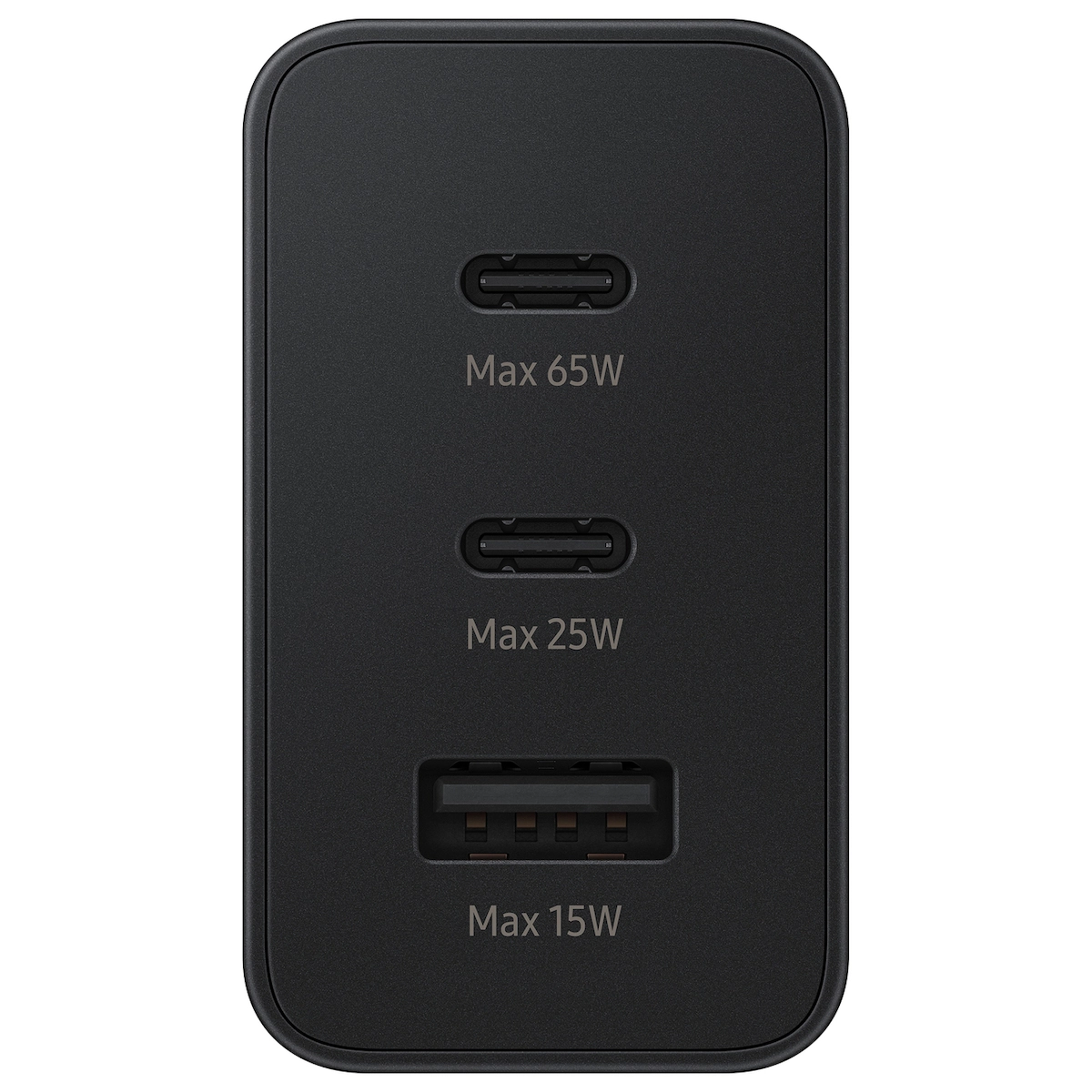 Samsung Φορτιστής Χωρίς Καλώδιο 65W Power Delivery Μαύρος (Trio) EP-T6530NBEGEU σε Original Retail συσκευασία