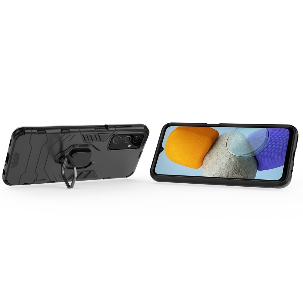 Samsung Galaxy M23 5G Σκληρή Θήκη Μαύρη Με Σταντ PC + TPU Shockproof Protective Phone Case with Magnetic Ring Holder Black