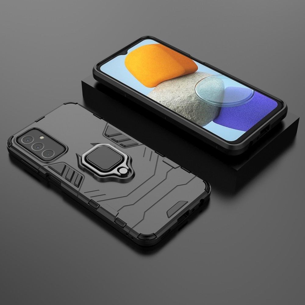 Samsung Galaxy M23 5G Σκληρή Θήκη Μαύρη Με Σταντ PC + TPU Shockproof Protective Phone Case with Magnetic Ring Holder Black