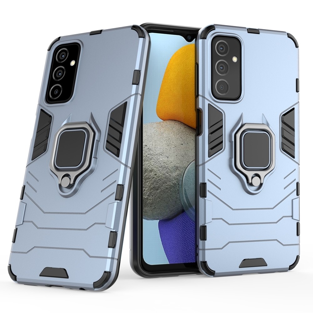 Samsung Galaxy M23 5G Σκληρή Θήκη Μπλε Με Σταντ PC + TPU Shockproof Protective Phone Case with Magnetic Ring Holder Navy Blue