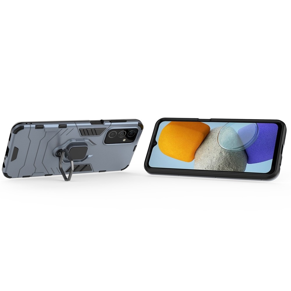 Samsung Galaxy M23 5G Σκληρή Θήκη Μπλε Με Σταντ PC + TPU Shockproof Protective Phone Case with Magnetic Ring Holder Navy Blue