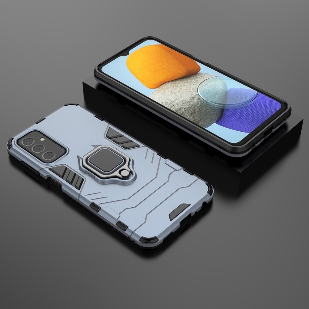 Samsung Galaxy M23 5G Σκληρή Θήκη Μπλε Με Σταντ PC + TPU Shockproof Protective Phone Case with Magnetic Ring Holder Navy Blue