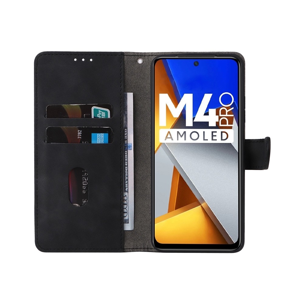 Xiaomi Poco M4 Pro 4G Θήκη Βιβλίο Μαύρο Skin Feel Magnetic Flip Phone Case Black