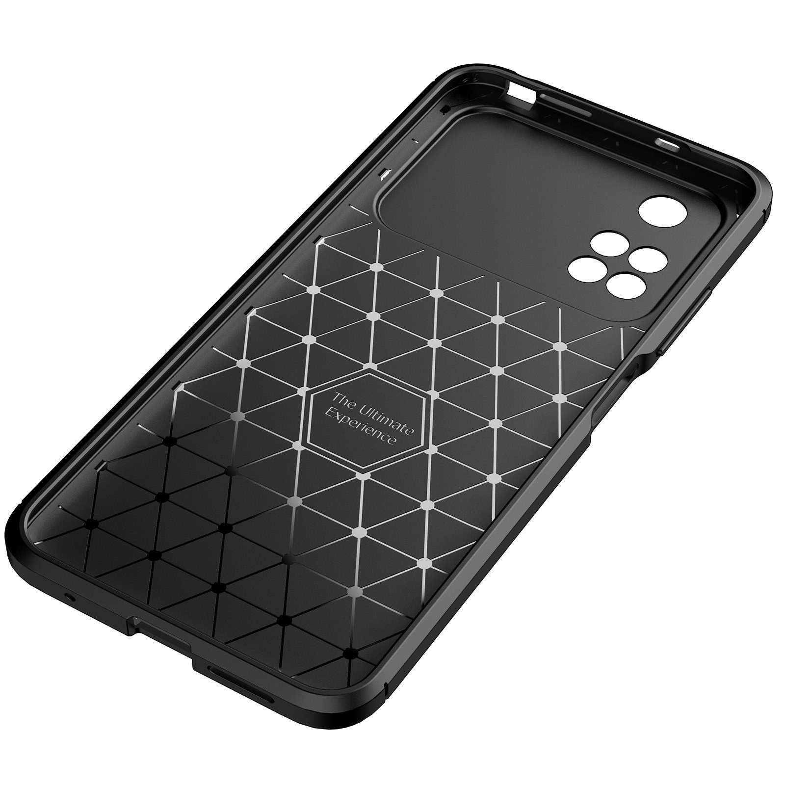Xiaomi Poco M4 Pro 4G Θήκη Σιλικόνης Μαύρη Carbon Fiber Texture Shockproof TPU Phone Case Black