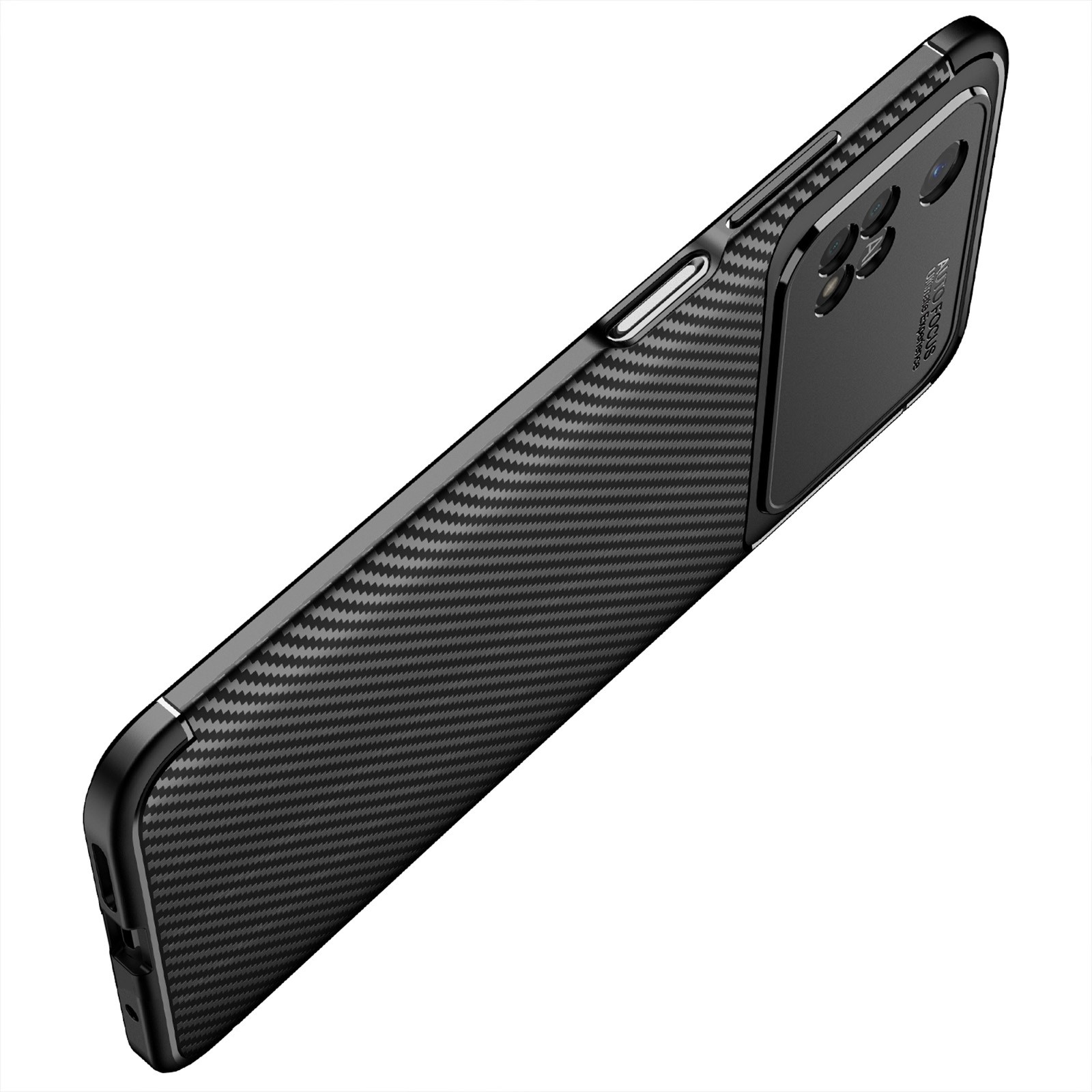 Xiaomi Poco M4 Pro 4G Θήκη Σιλικόνης Μαύρη Carbon Fiber Texture Shockproof TPU Phone Case Black
