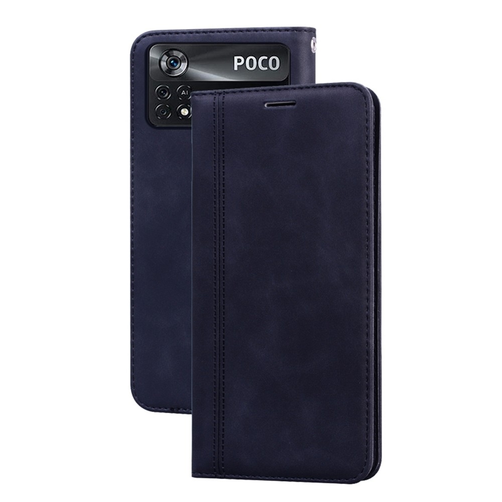 Xiaomi Poco M4 Pro 4G Θήκη Βιβλίο Μαύρο Frosted Business Magnetic Horizontal Flip Phone Case Black