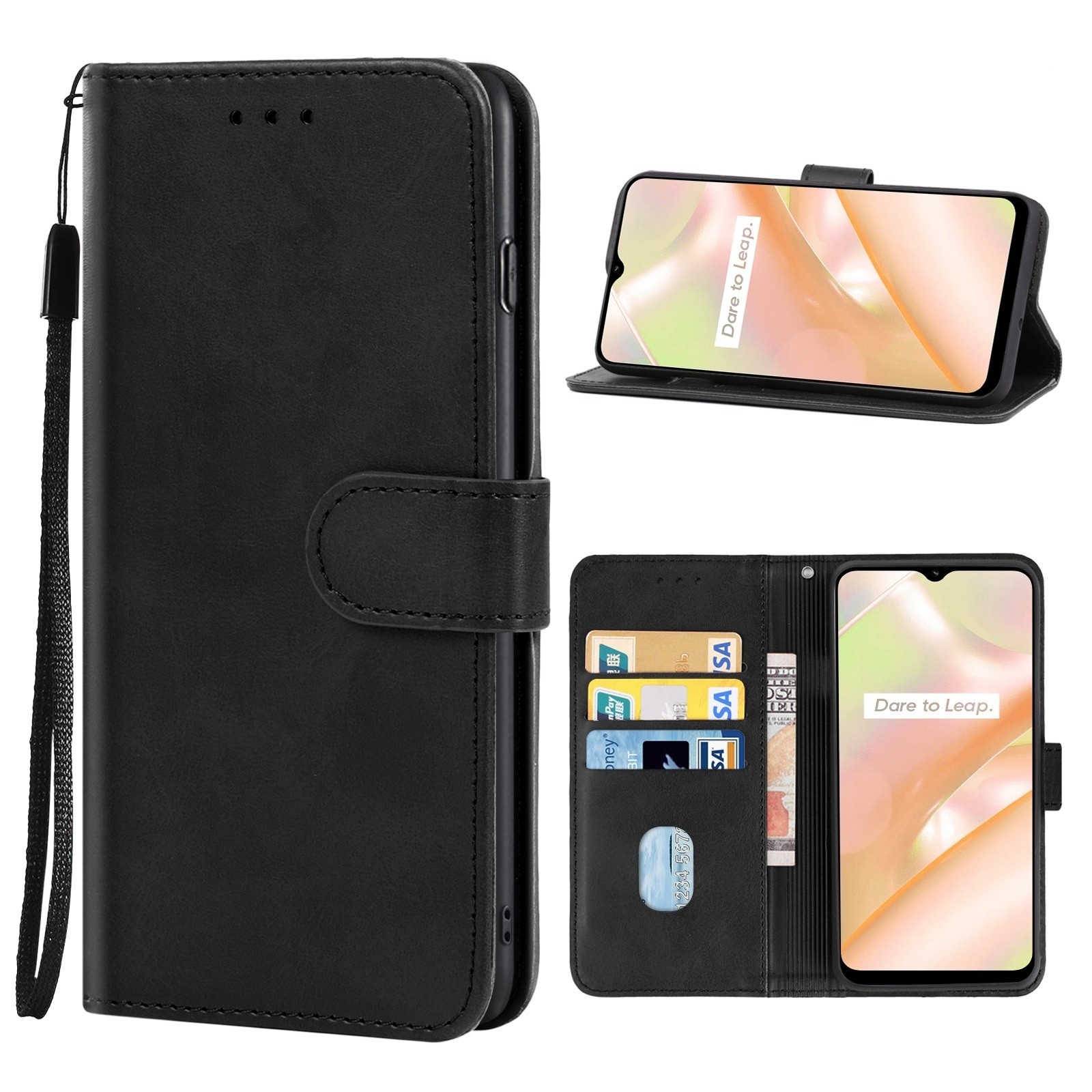 Realme C33 Θήκη Βιβλίο Μαύρο Book Case Black