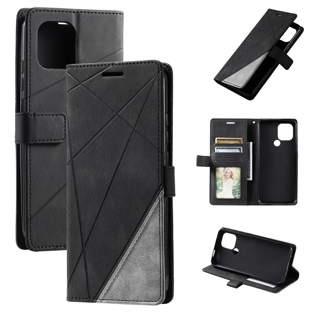 Xiaomi Redmi A1 Plus / A2 Plus Θήκη Βιβλίο Μαύρο Skin Feel Splicing Phone Case Black
