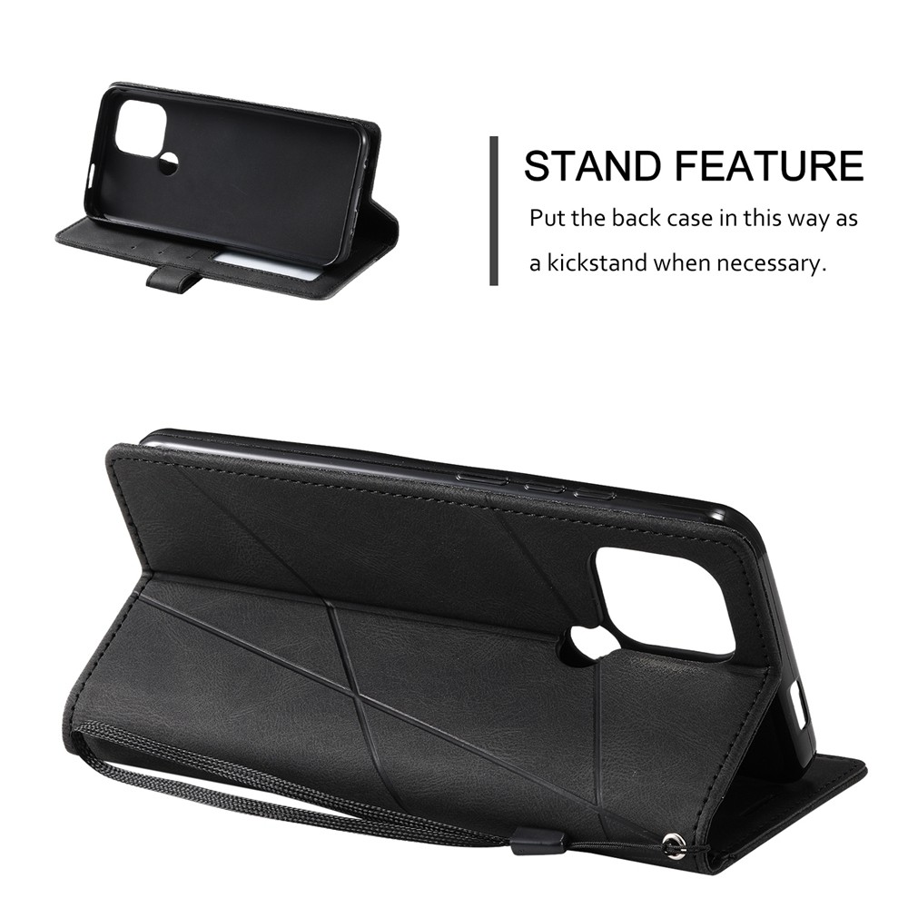 Xiaomi Redmi A1 Plus / A2 Plus Θήκη Βιβλίο Μαύρο Skin Feel Splicing Phone Case Black