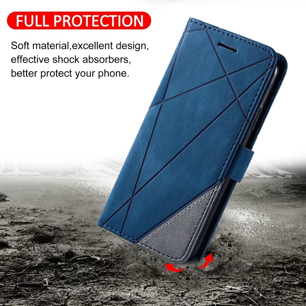 Xiaomi Redmi A1 Plus / A2 Plus Θήκη Βιβλίο Μπλε Skin Feel Splicing Phone Case Blue
