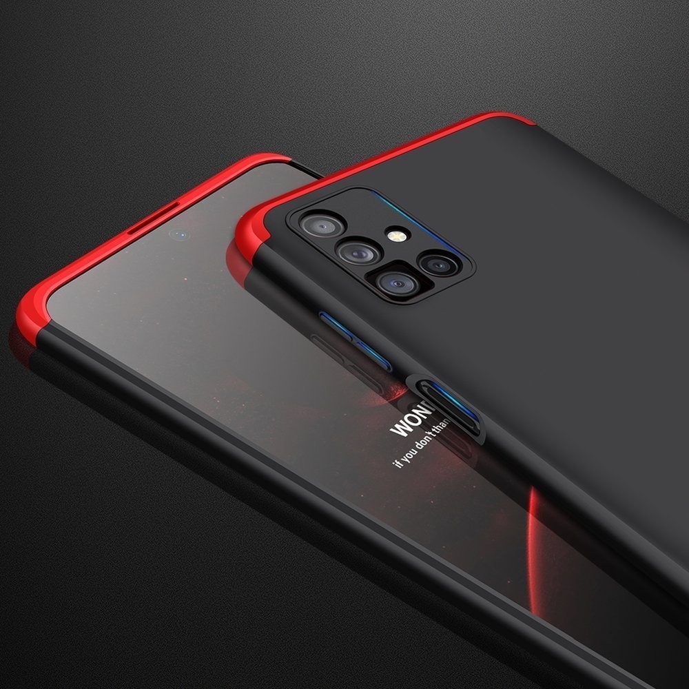Samsung Galaxy M51 Σκληρή Θήκη Μαύρη - Κοκκίνη GKK Full Coverage Protective Hard Case Black - Red
