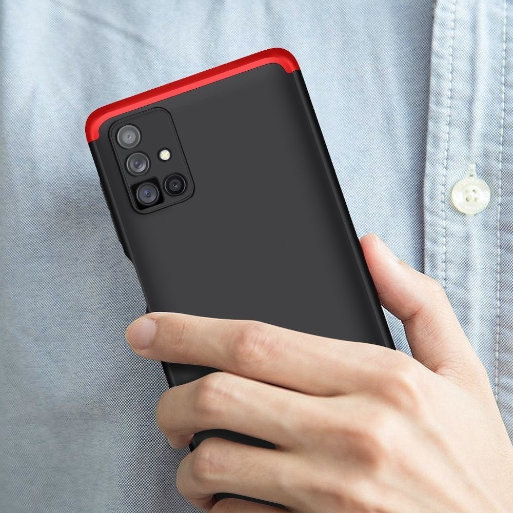 Samsung Galaxy M51 Σκληρή Θήκη Μαύρη - Κοκκίνη GKK Full Coverage Protective Hard Case Black - Red