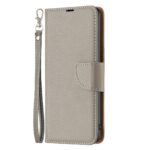 Xiaomi Redmi 12C Θήκη Βιβλίο Γκρι Litchi Texture Pure Color Phone Case Grey