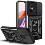 Xiaomi Redmi 12C Θήκη Μαύρη Με Σταντ Sliding Camera Cover Design TPU+PC Phone Case Black