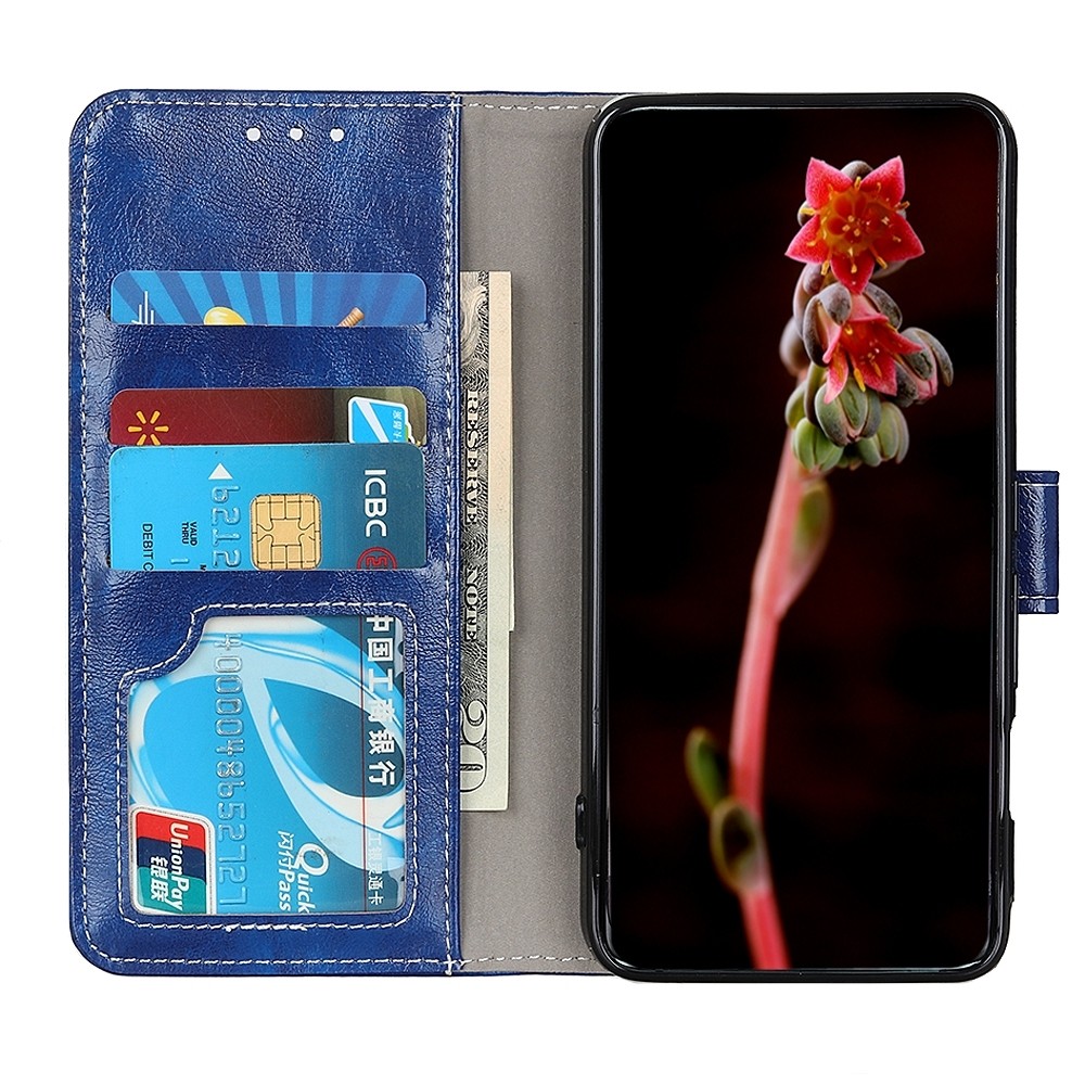 Xiaomi Redmi Note 12 5G / Xiaomi Poco X5 5G Θήκη Βιβλίο Μπλε Retro Crazy Horse Texture Flip Phone Case Blue