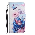 Xiaomi Redmi Note 12 5G / Xiaomi Poco X5 5G Θήκη Βιβλίο Colored Drawing Pattern Flip Phone Case Purple Butterfly