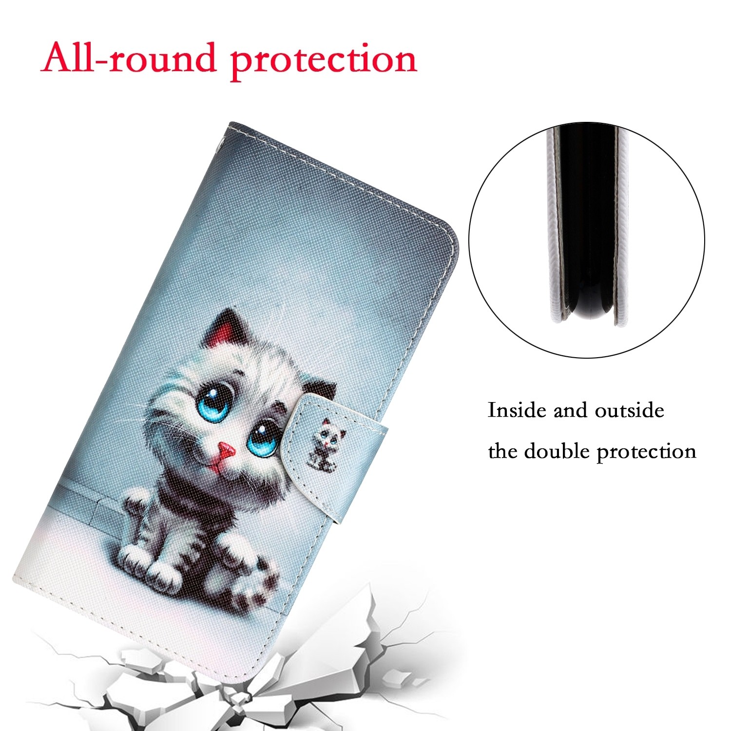 Xiaomi Redmi Note 12 5G / Xiaomi Poco X5 5G Θήκη Βιβλίο Colored Drawing Pattern Flip Phone Case Blue Eyes