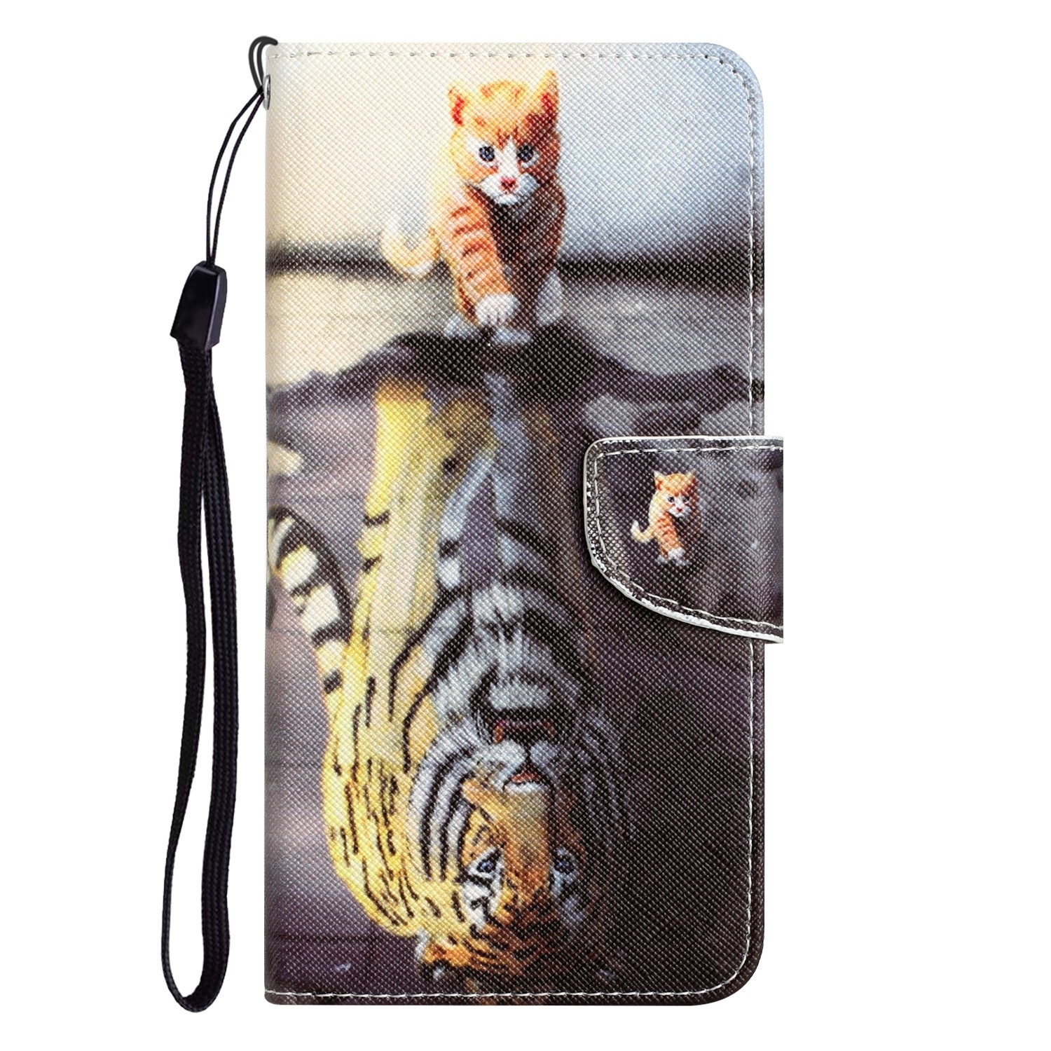 Xiaomi Redmi Note 12 5G / Xiaomi Poco X5 5G Θήκη Βιβλίο Colored Drawing Pattern Flip Phone Case Tiger