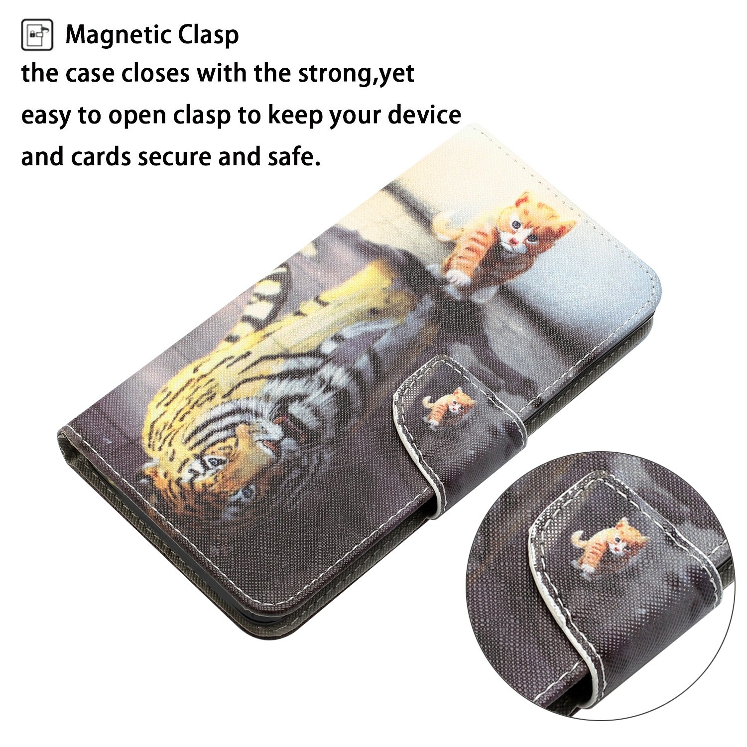 Xiaomi Redmi Note 12 5G / Xiaomi Poco X5 5G Θήκη Βιβλίο Colored Drawing Pattern Flip Phone Case Tiger
