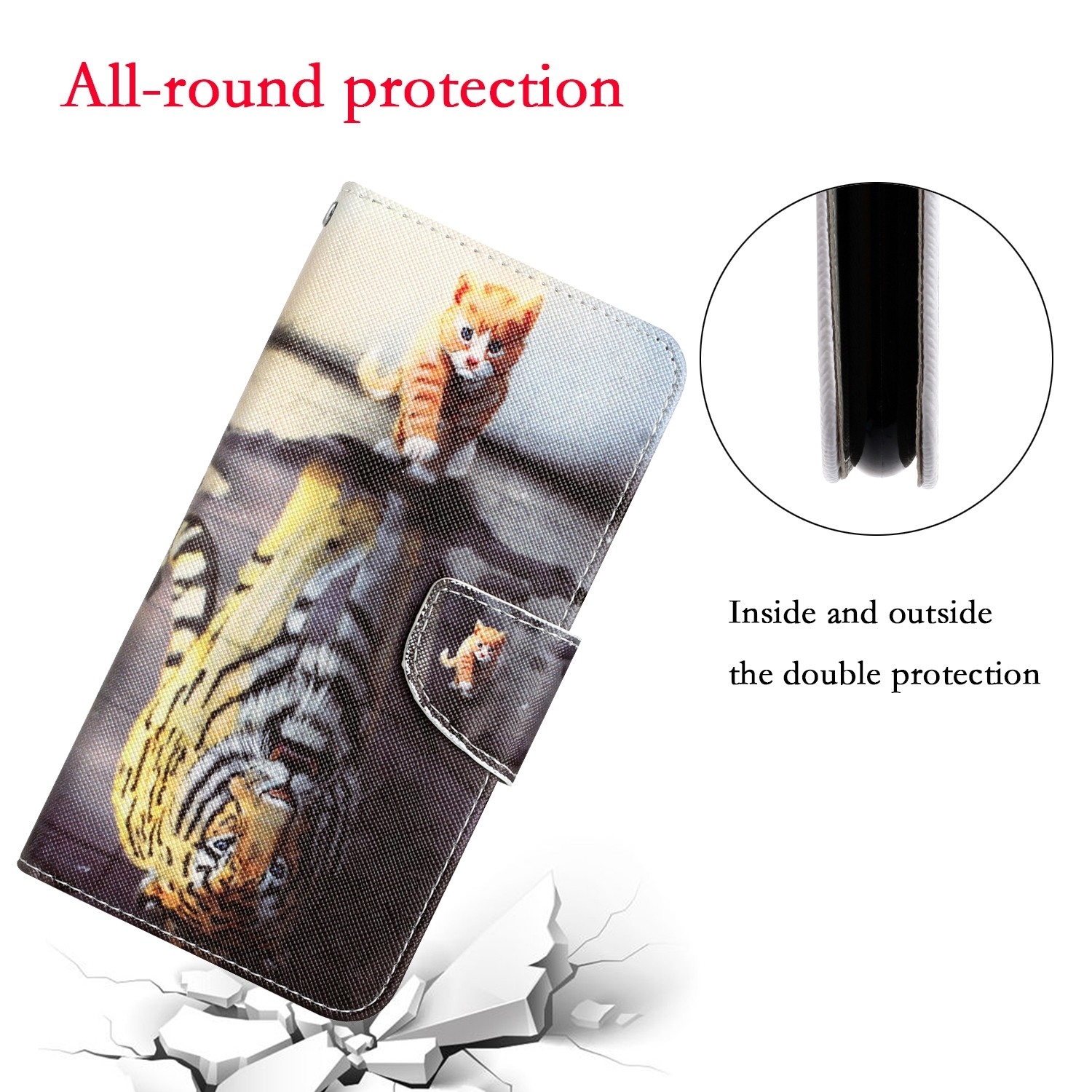 Xiaomi Redmi Note 12 5G / Xiaomi Poco X5 5G Θήκη Βιβλίο Colored Drawing Pattern Flip Phone Case Tiger