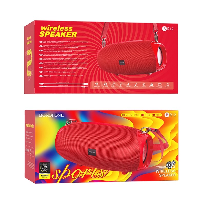 Borofone BR12 Amplio Ηχείο Bluetooth 10W με Ραδιόφωνο και Διάρκεια Μπαταρίας έως 2.5 ώρες Μπλε