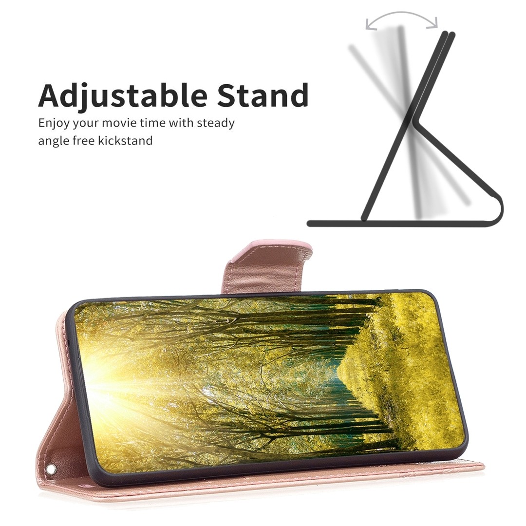 Xiaomi 13 Lite 5G Θήκη Βιβλίο Ροζ - Χρυσό Two Butterflies Embossing Phone Case Rose - Gold