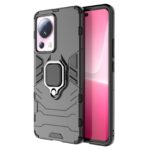Xiaomi 13 Lite 5G Σκληρή Θήκη Μαύρη Με Σταντ Magnetic Ring Holder PC + TPU Phone Case Black