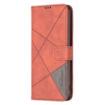 Xiaomi 13 Lite 5G Θήκη Βιβλίο Καφέ Magnetic Buckle Rhombus Texture Phone Case Brown