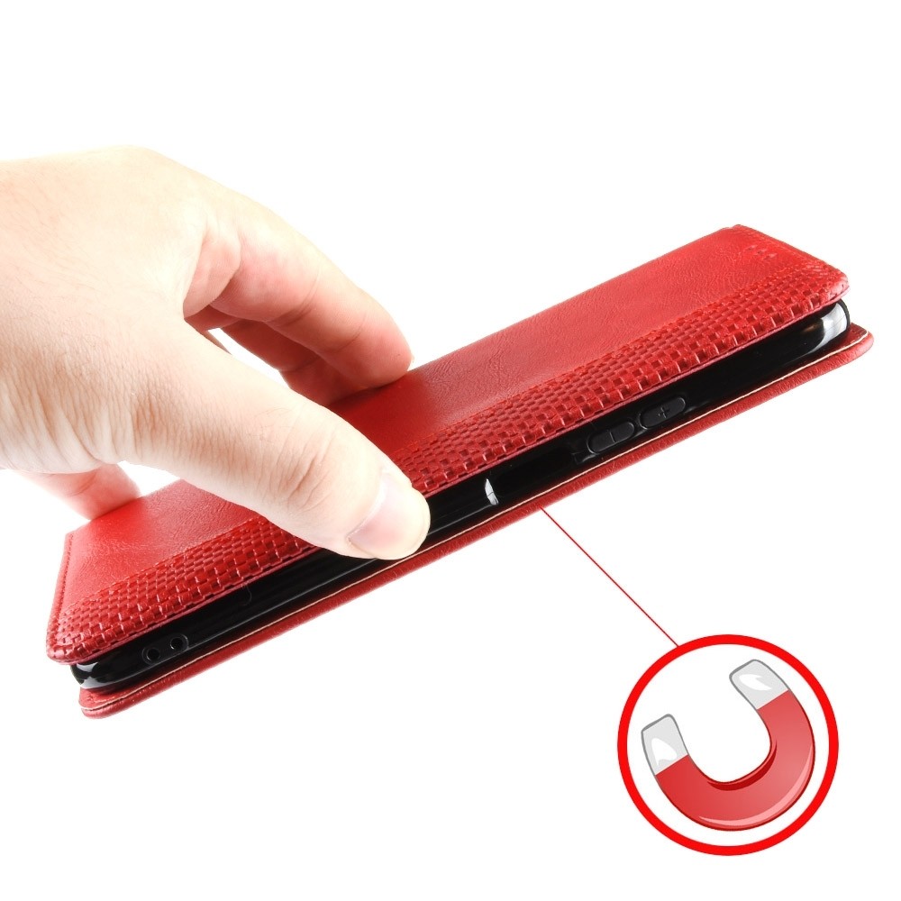 TCL 403 Θήκη Βιβλίο Κόκκινο Magnetic Buckle Retro Texture Phone Case Red