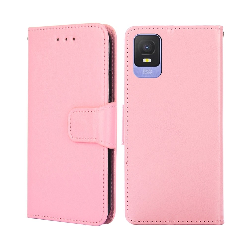 TCL 403 Θήκη Βιβλίο Ροζ Crystal Texture Phone Case Pink