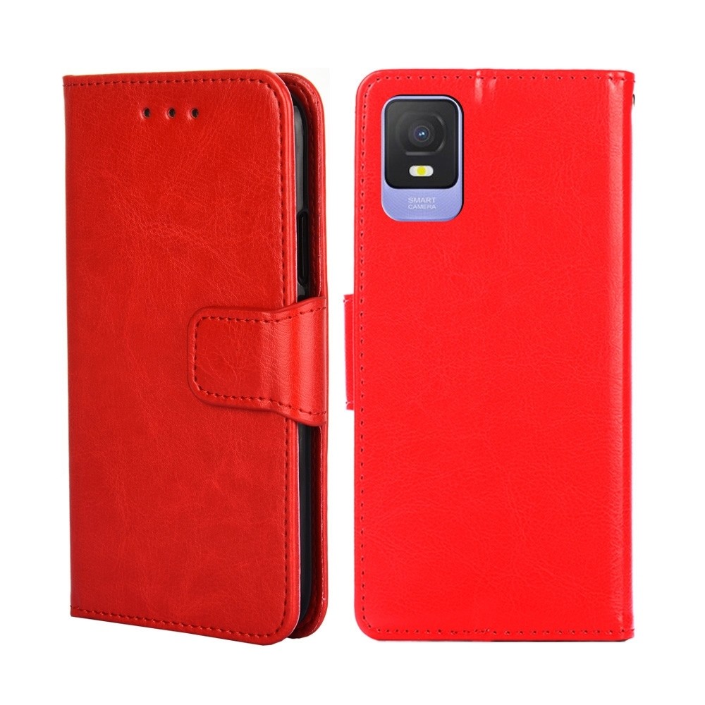 TCL 403 Θήκη Βιβλίο Κόκκινο Crystal Texture Phone Case Red