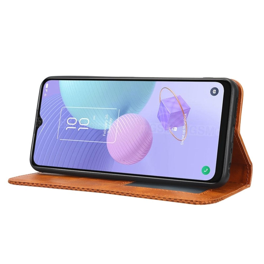 TCL 405 / 406 / 408 Θήκη Βιβλίο Καφέ Magnetic Buckle Retro Texture Phone Case Brown