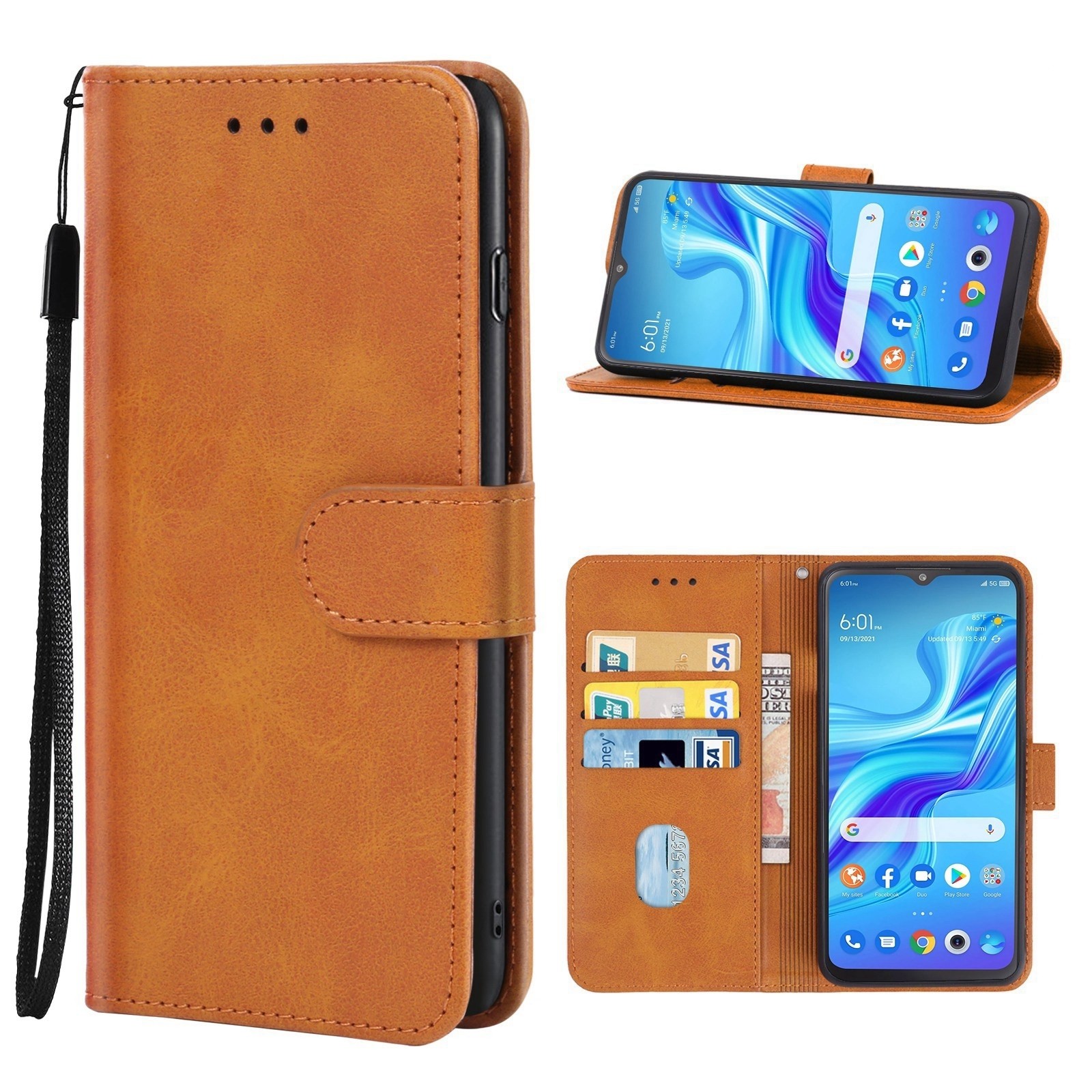 TCL 20R Θήκη Βιβλίο Καφέ Book Case Brown