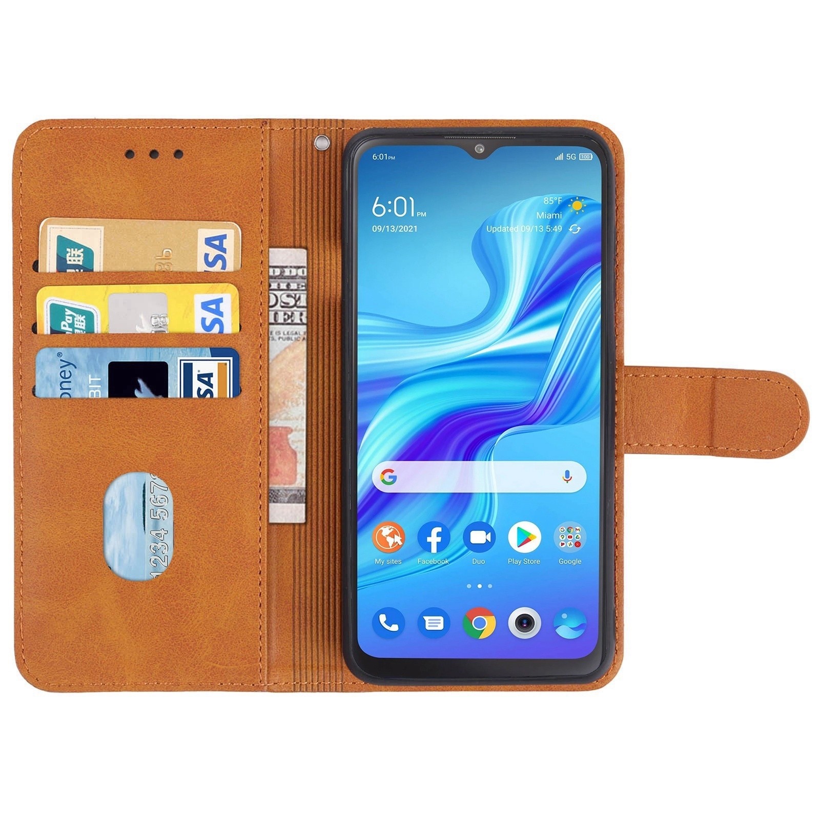 TCL 20R Θήκη Βιβλίο Καφέ Book Case Brown