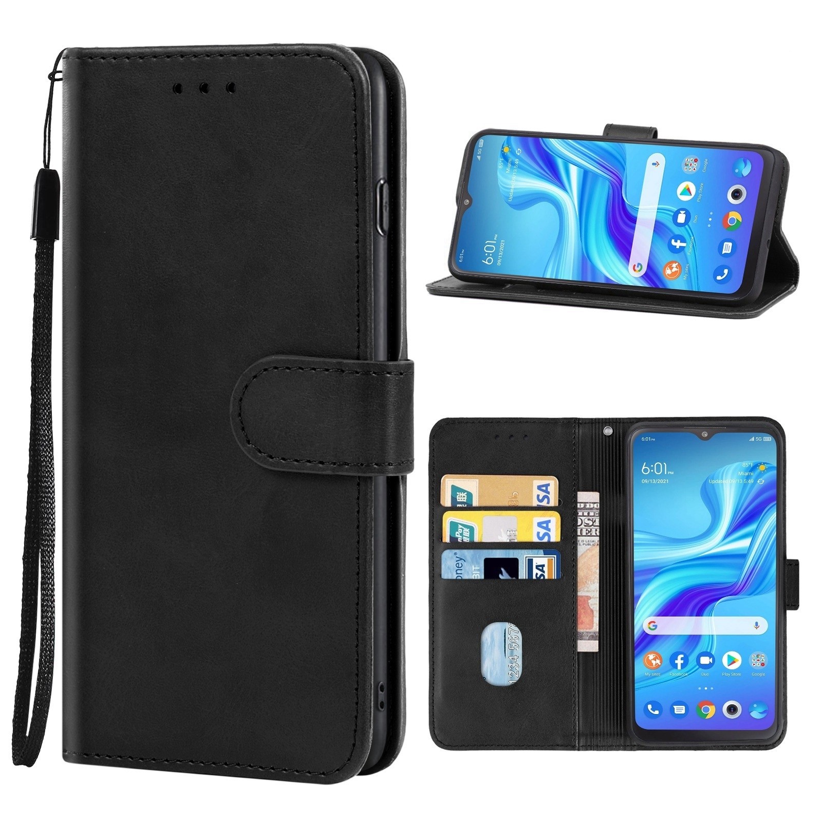 TCL 20R Θήκη Βιβλίο Μαύρο Book Case Black
