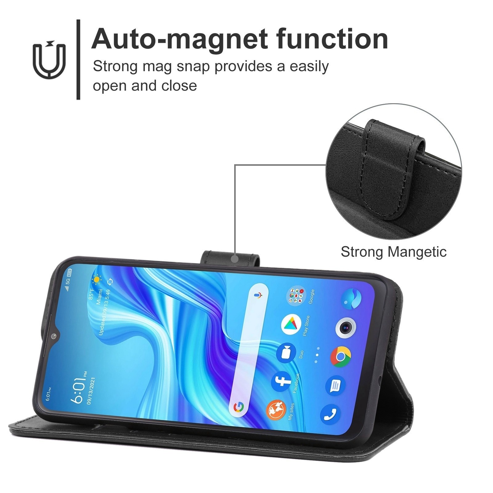 TCL 20R Θήκη Βιβλίο Μαύρο Book Case Black