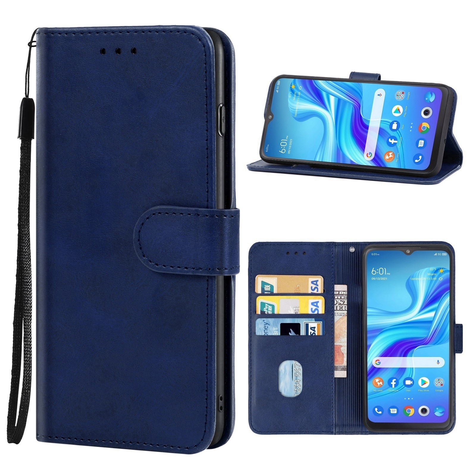 TCL 20R Θήκη Βιβλίο Μπλε Book Case Blue