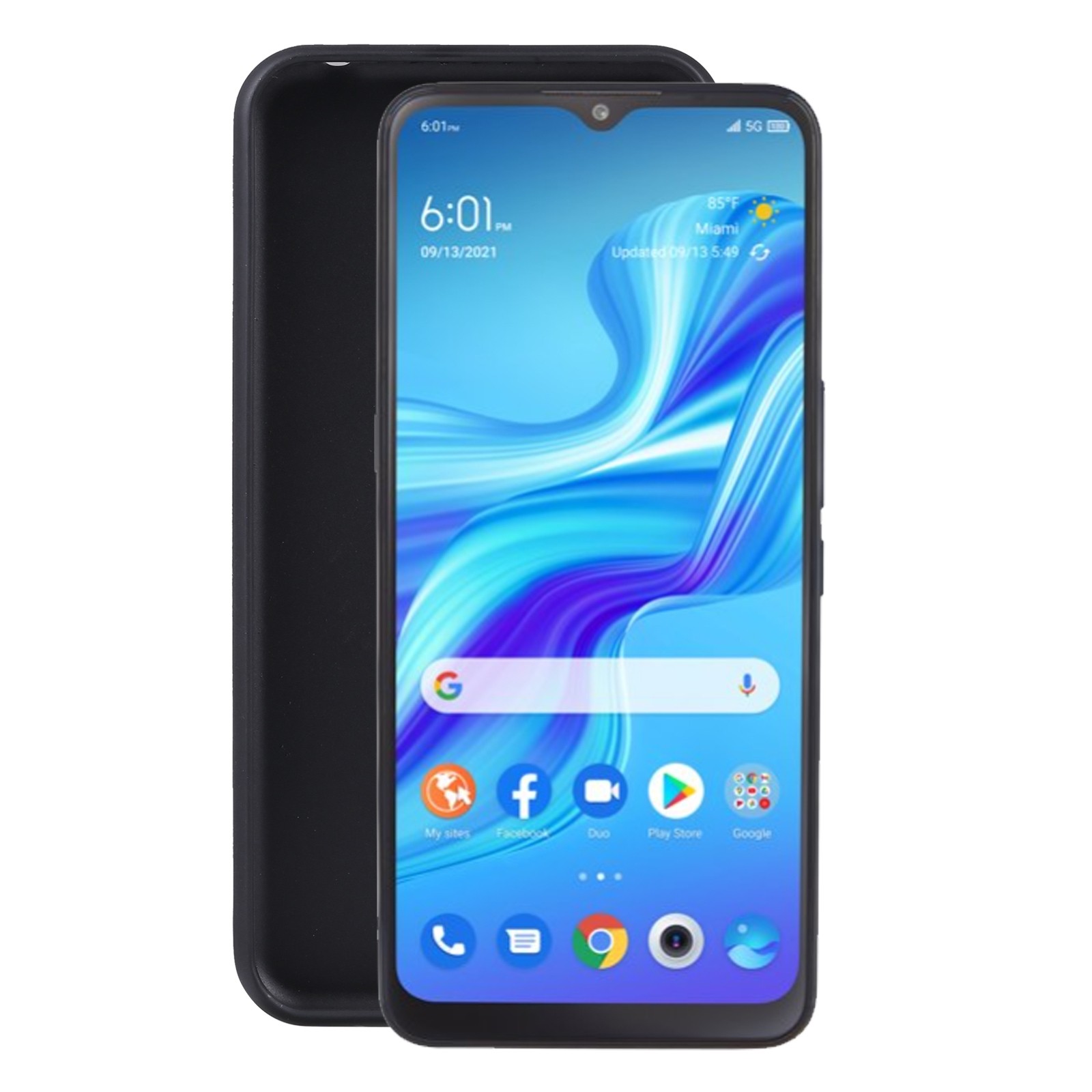 TCL 20R Θήκη Σιλικόνης Μαύρη TPU Phone Case Black
