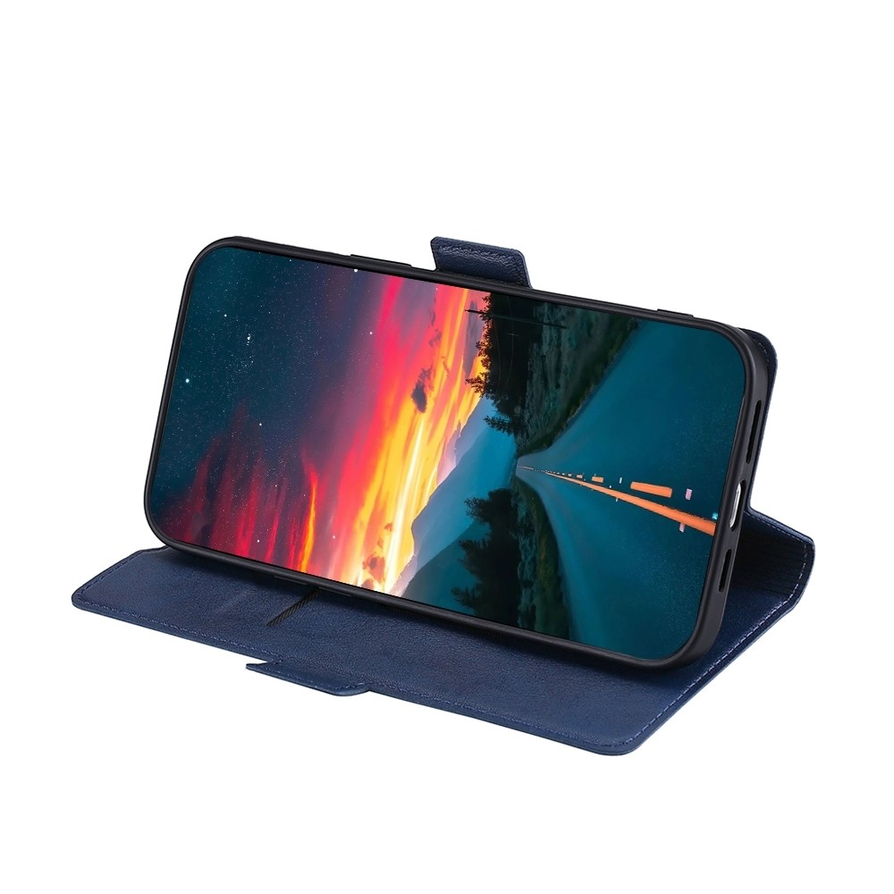 TCL 20R Θήκη Βιβλίο Μπλε Ultra-thin Voltage Side Buckle PU + TPU Phone Case Blue
