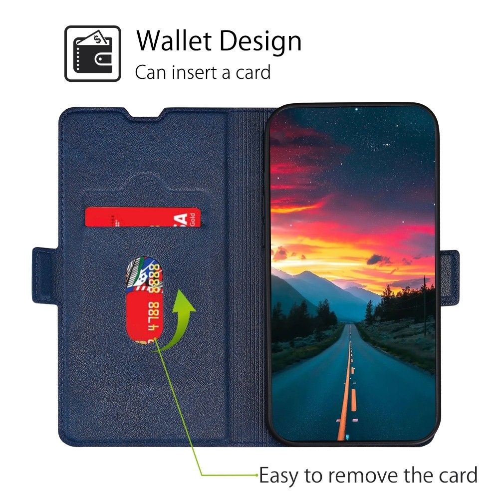 TCL 20R Θήκη Βιβλίο Μπλε Ultra-thin Voltage Side Buckle PU + TPU Phone Case Blue