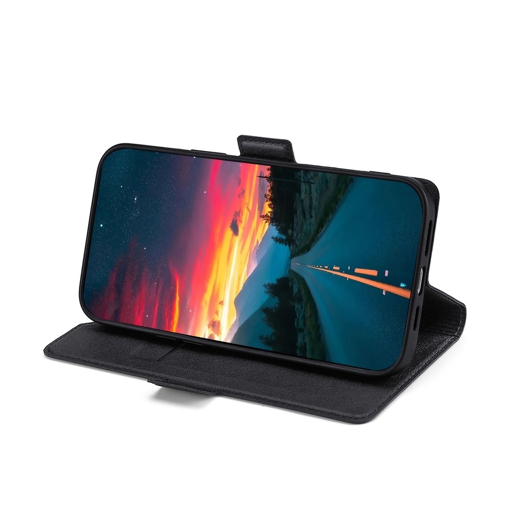 TCL 20R Θήκη Βιβλίο Μαύρο Ultra-thin Voltage Side Buckle PU + TPU Phone Case Black