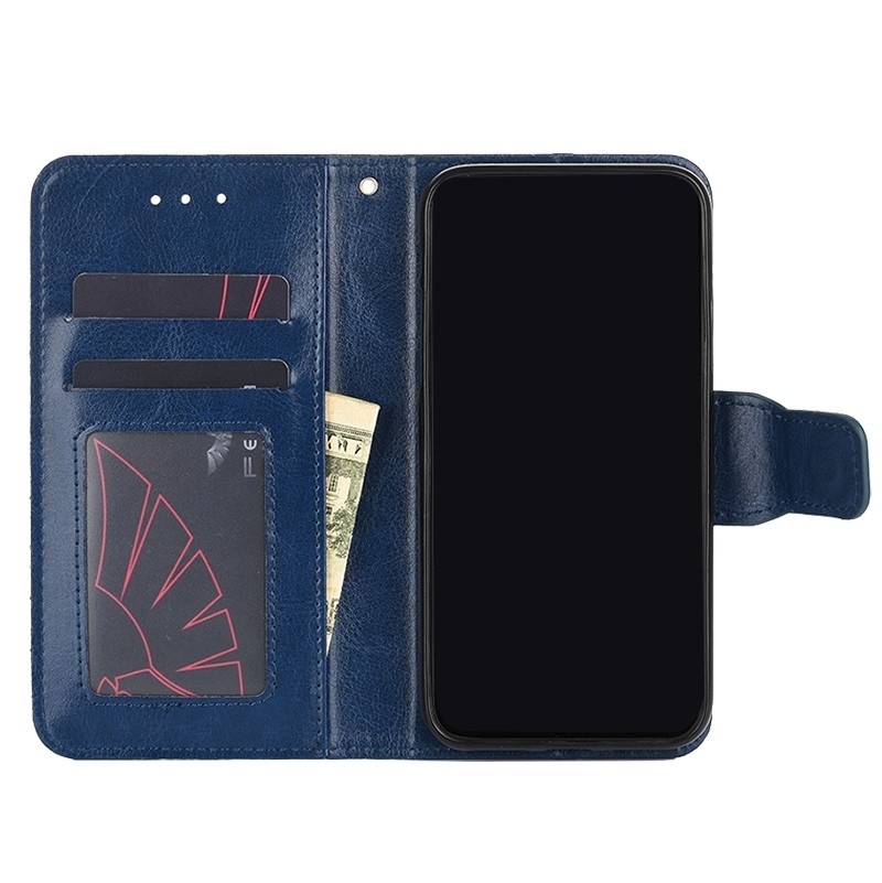 TCL 20R Θήκη Βιβλίο Μπλε Crystal Texture Phone Case Royal Blue