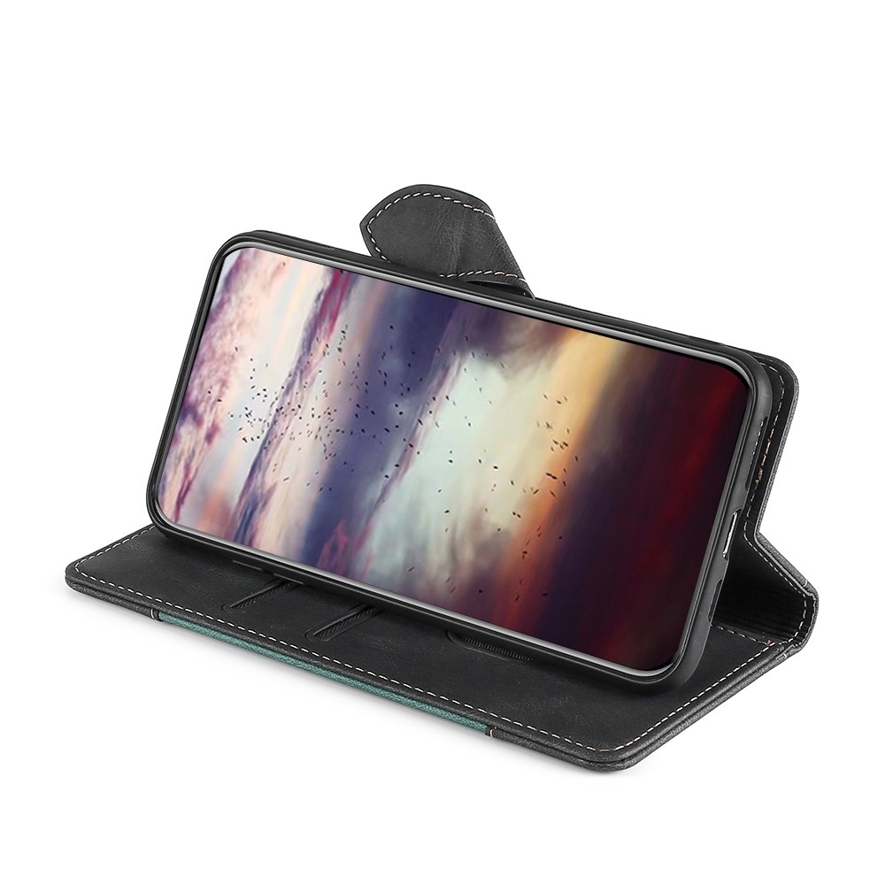 TCL 20R Θήκη Βιβλίο Μαύρο Skin Feel Straw Hat Magnetic Buckle Phone Case Black