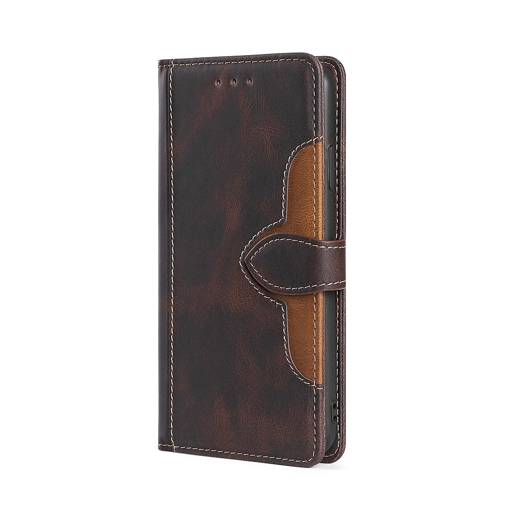 TCL 20R Θήκη Βιβλίο Καφέ Skin Feel Straw Hat Magnetic Buckle Phone Case Brown