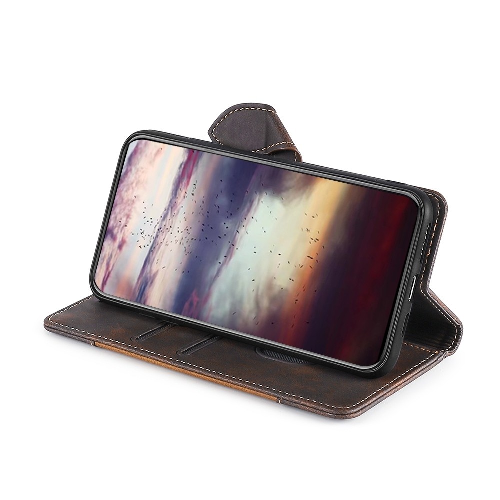 TCL 20R Θήκη Βιβλίο Καφέ Skin Feel Straw Hat Magnetic Buckle Phone Case Brown