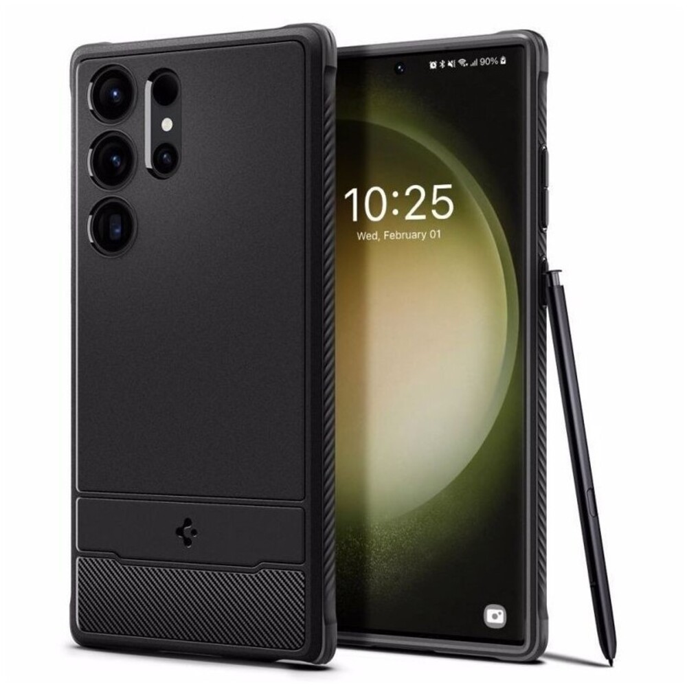 Spigen Samsung Galaxy S23 Ultra 5G Rugged Armor Back Cover Matte Θήκη Σκληρή - Black